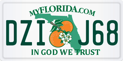 FL license plate DZIJ68