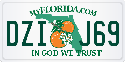 FL license plate DZIJ69