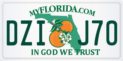 FL license plate DZIJ70