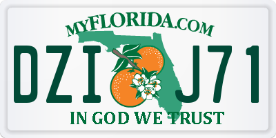 FL license plate DZIJ71