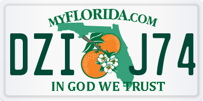 FL license plate DZIJ74