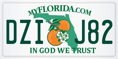 FL license plate DZIJ82