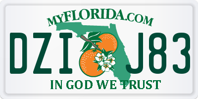 FL license plate DZIJ83
