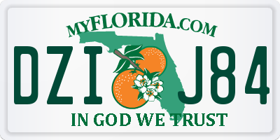FL license plate DZIJ84