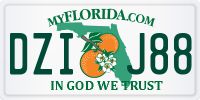 FL license plate DZIJ88