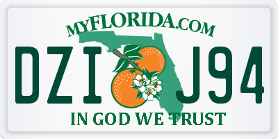 FL license plate DZIJ94
