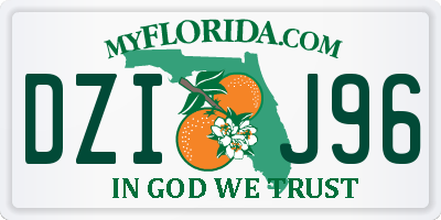 FL license plate DZIJ96