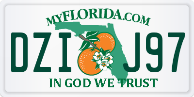 FL license plate DZIJ97