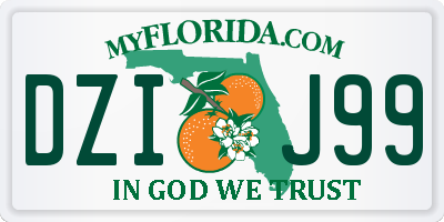 FL license plate DZIJ99