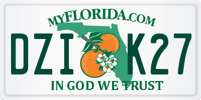FL license plate DZIK27