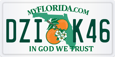 FL license plate DZIK46