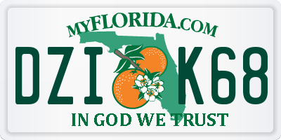 FL license plate DZIK68