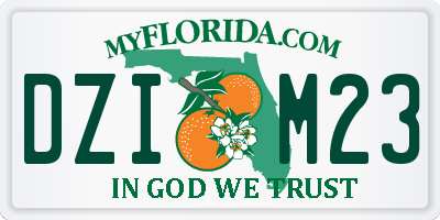 FL license plate DZIM23