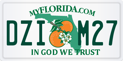 FL license plate DZIM27