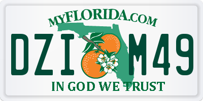 FL license plate DZIM49