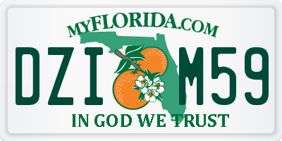 FL license plate DZIM59