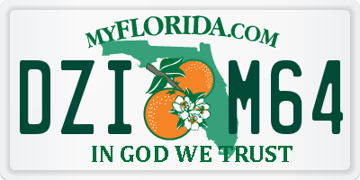 FL license plate DZIM64