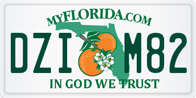 FL license plate DZIM82