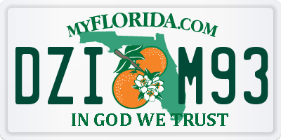 FL license plate DZIM93