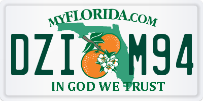 FL license plate DZIM94