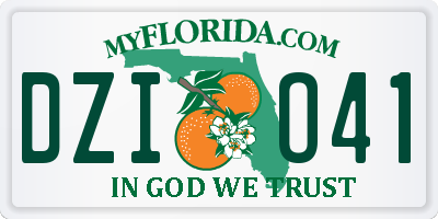 FL license plate DZIO41