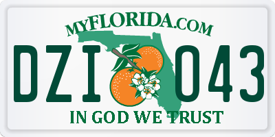 FL license plate DZIO43