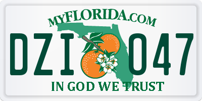 FL license plate DZIO47