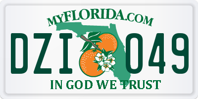 FL license plate DZIO49