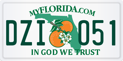 FL license plate DZIO51