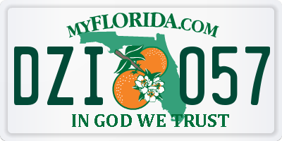 FL license plate DZIO57
