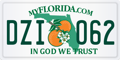 FL license plate DZIO62