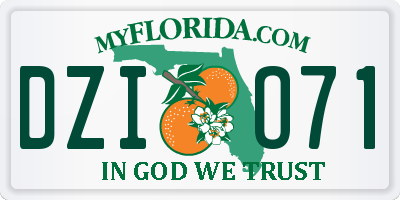 FL license plate DZIO71