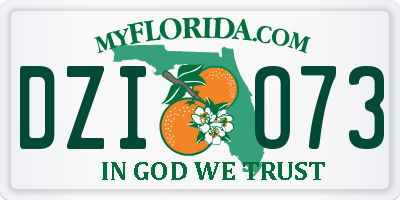 FL license plate DZIO73