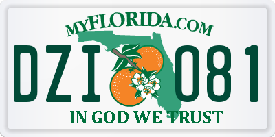 FL license plate DZIO81