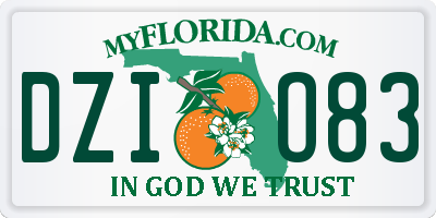 FL license plate DZIO83