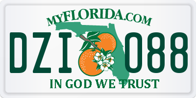 FL license plate DZIO88