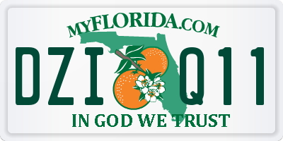 FL license plate DZIQ11