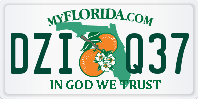 FL license plate DZIQ37