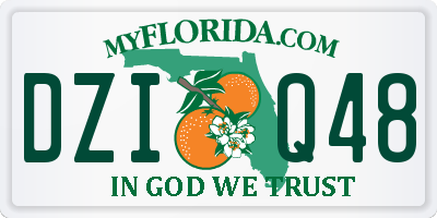 FL license plate DZIQ48