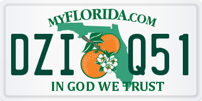 FL license plate DZIQ51