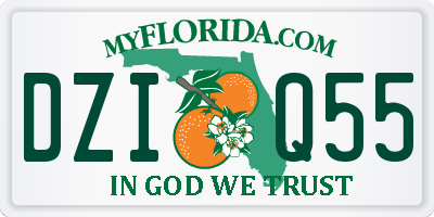 FL license plate DZIQ55