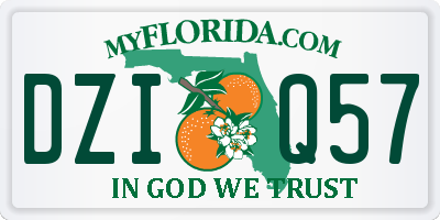 FL license plate DZIQ57