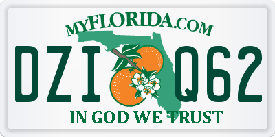 FL license plate DZIQ62