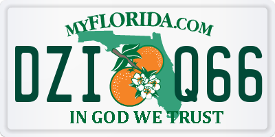 FL license plate DZIQ66