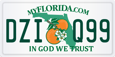 FL license plate DZIQ99