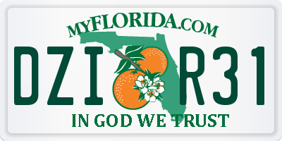 FL license plate DZIR31