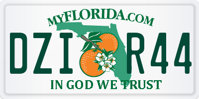 FL license plate DZIR44