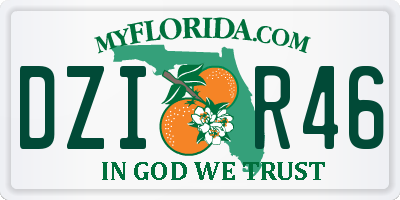 FL license plate DZIR46