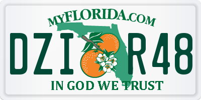 FL license plate DZIR48