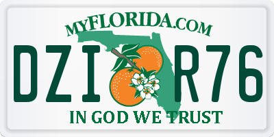 FL license plate DZIR76